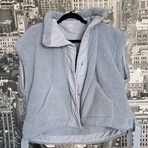 Free People FP Movement Scout It Out Fleece Vest Size XS Steel